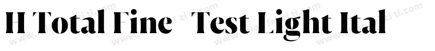 H Total Fine   Test Light Italic字体转换